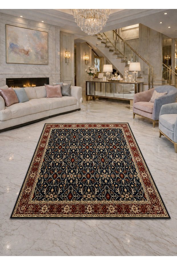 Sdt Traditional Patterned Modern Woven Base Decorative Carpet Sdt963