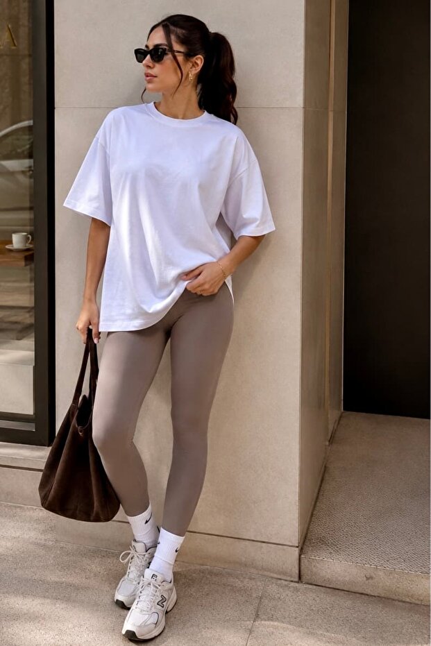 100% Βαμβακερό Μπλουζάκι Oversize MY3535 - 4