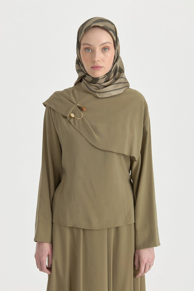 Rhythm Twill وشاح حريري كاكي