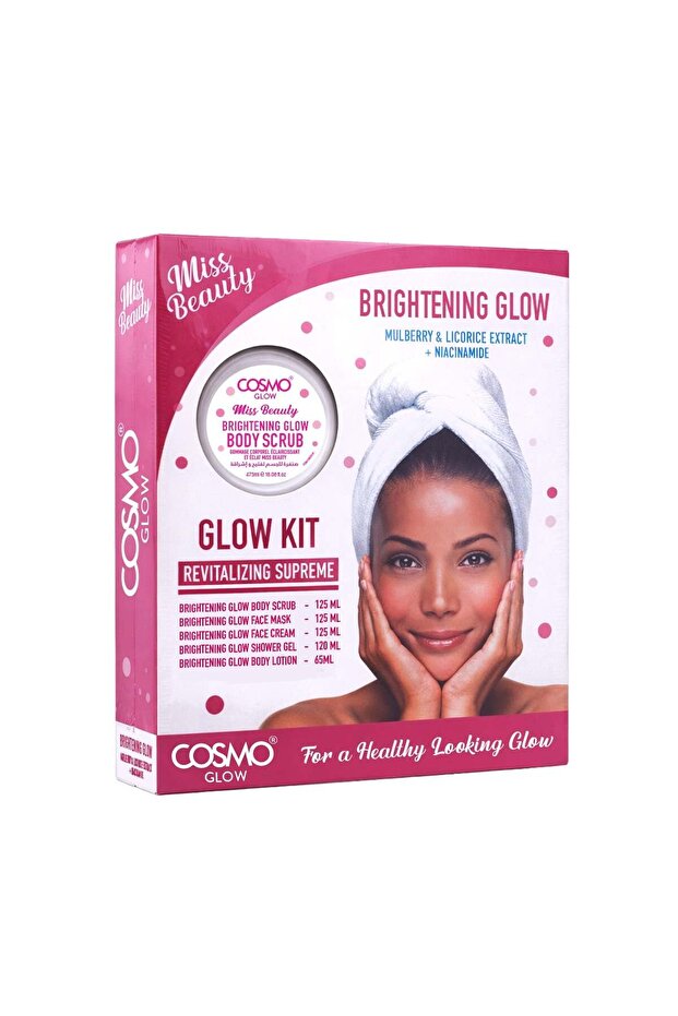 Cosmo Glow White Miss Beauty Kit Scrub, Mask, Cream -125ml, Shower Gel, 120ml, Body Lotion, 65ml