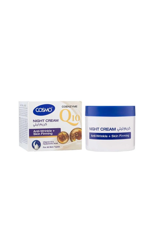 Cosmo Skin Care Anti Wrinkle + Skin Firming Night Cream 100ml With Coenzyme Q10, Hyaluronic Acid, Vitamin E, Hydration, Moisturizer, Anti Aging Overnight Repair Formula, Non Greasy, For All Skin Types