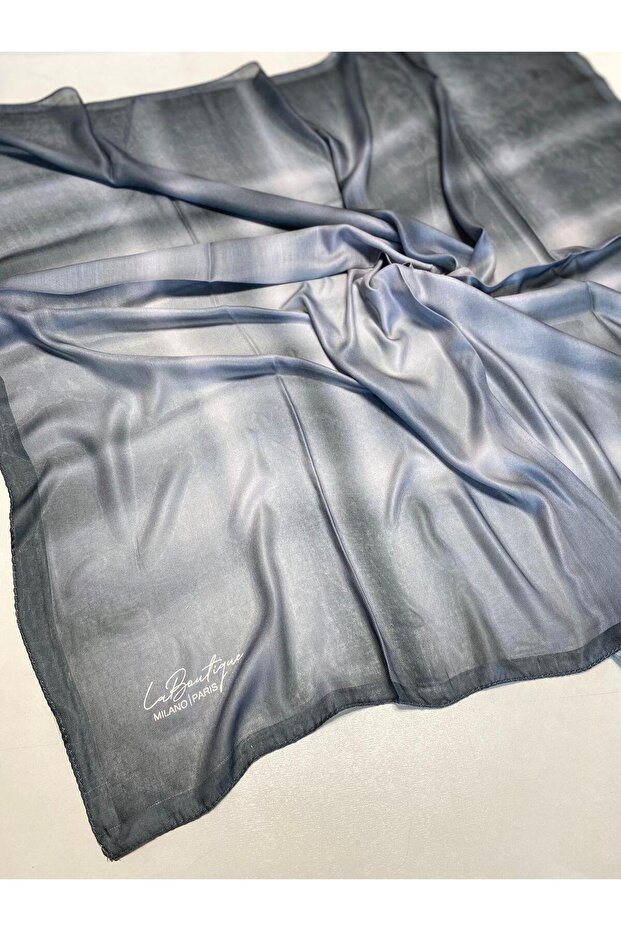 La Boutiqe Nostalji Herbal Gray Pastel Pattern Scarf 3152 - 02 - 53675
