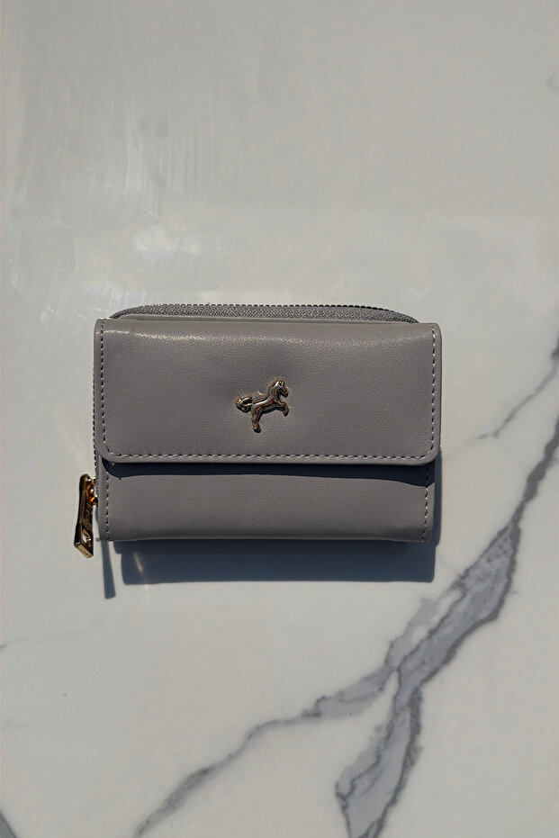 La'Graccio Paris Women's Kayla Medium Size Handy Wallet Gray