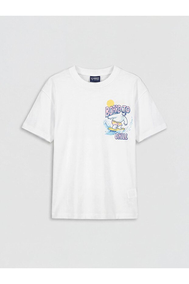 Crew Neck Printed Boy's T-Shirt