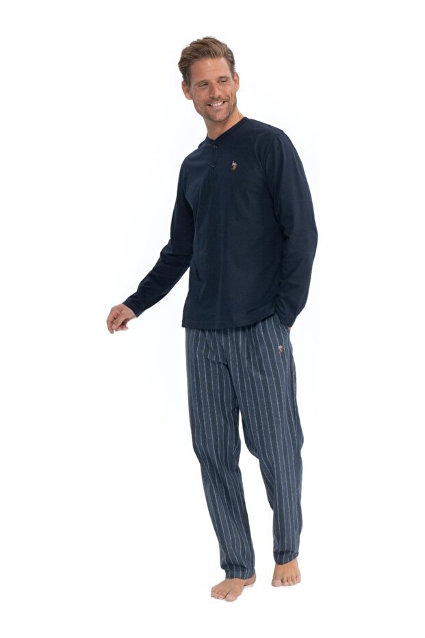 Men's Navy Blue Pajama Set 50301730-Vr081