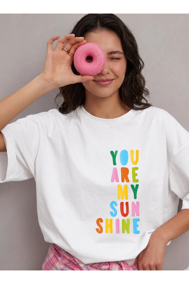 T-Shirt Oversize 100% Cotton Mother's Day Special-You Are My Shine Printed T-Shirt