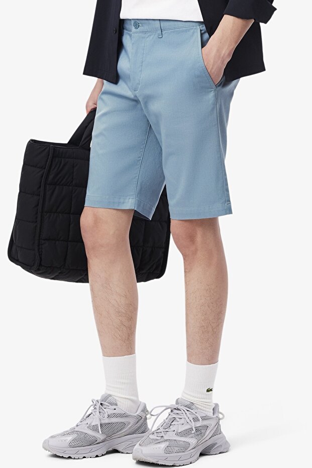 Men's Slim Fit Bermuda Shorts Men's Slim Fit Cotton Bermuda Shorts Blue
