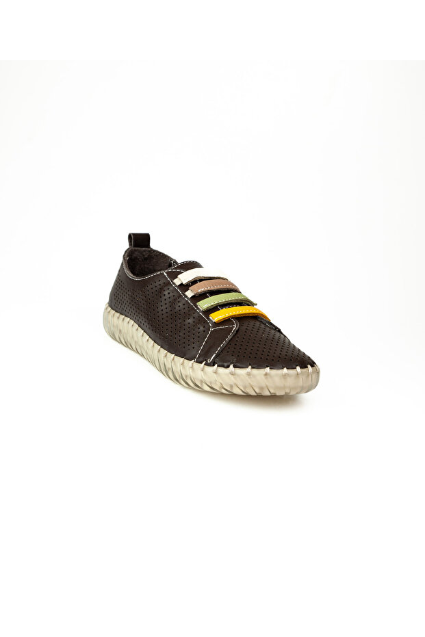832 Brown Leather Women's Casual Shoes