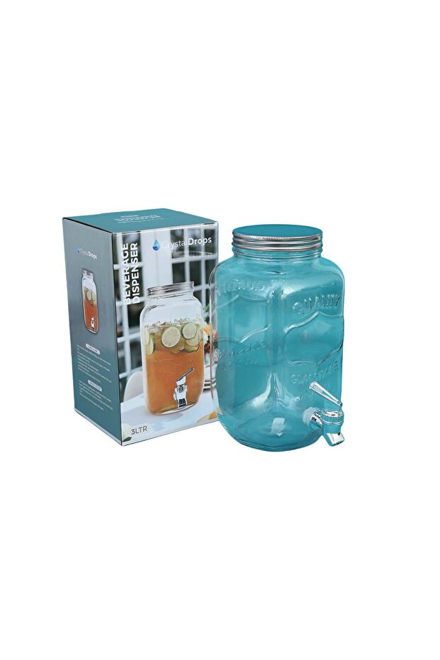 3L Glass Beverage Dispenser with Tap