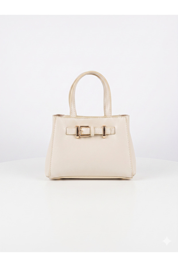 Mini Belt Detailed Long Strap Women's Hand and Crossbody Bag En 20 Boy 15 cm