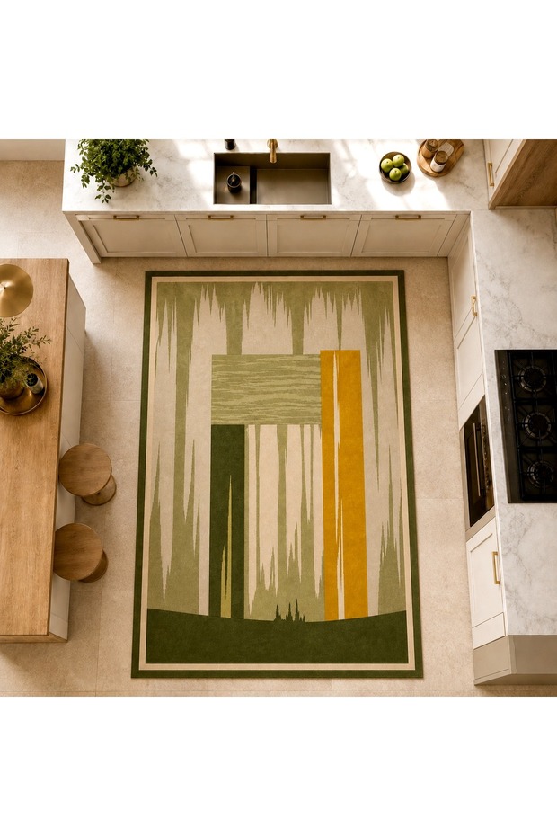 Sdt Geometric Flow Patterned Modern Woven Base Decorative Carpet Sdt1235