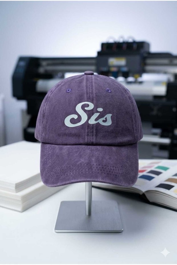 Unisex Vintage Stonewashed Baseball Cap with Lettering - Retro Cotton Adjustable Hat