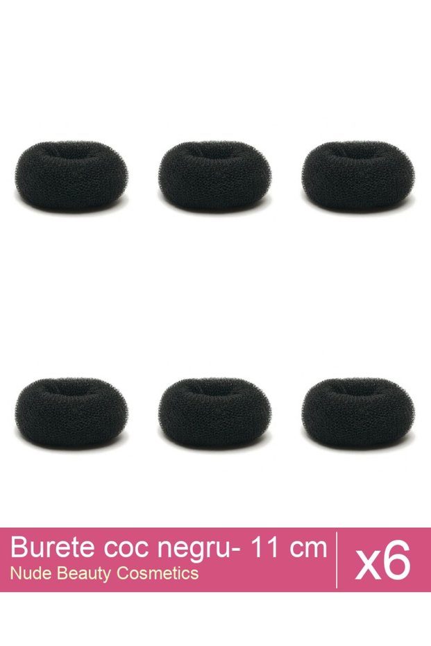 Set 6x Burete coc negru- 11 cm diametru