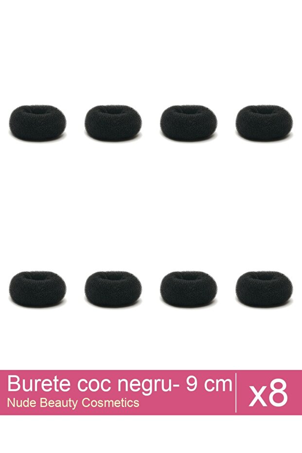 Set 8x Burete coc negru- 9 cm diametru - 1