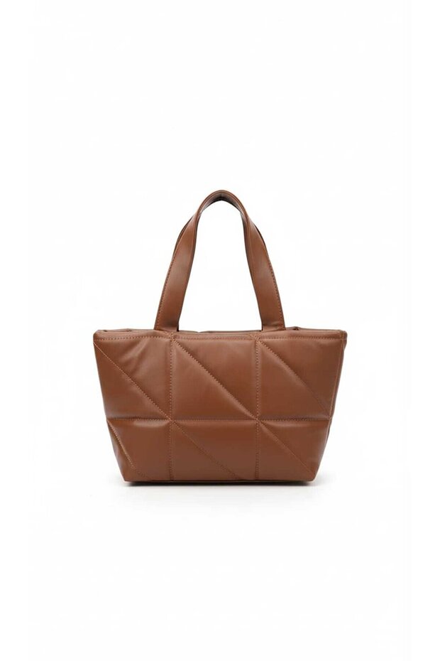 Modern Quilted Patterned Tote Bag