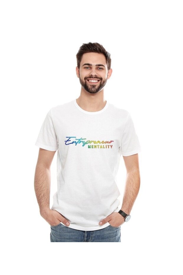 Unisex Printed Design T-Shirt (Entrepreneur Mentality)| Round Neck Regular Fit T-shirt