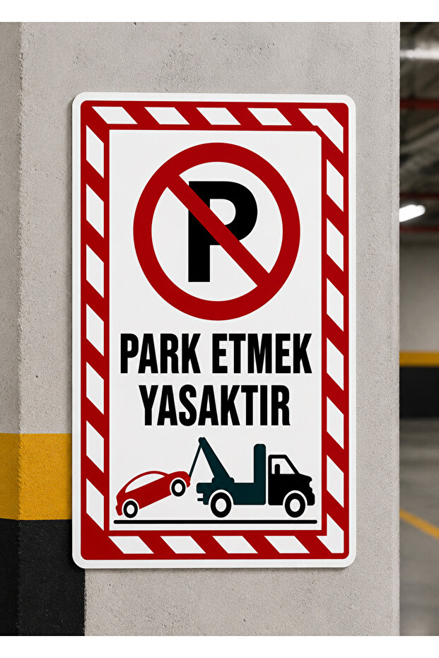 Parking Prohibited Pvc Warning Sign 25X35 cm Uv Printing Easy Mounting Prohibition Sign