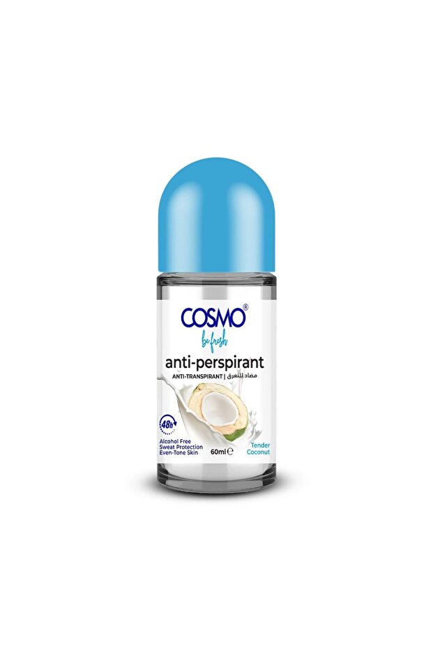 Cosmo Be Fresh Tropical Coconut Anti-Perspirant Deodorant - 48-Hour Sweat & Odor Protection, 60ml