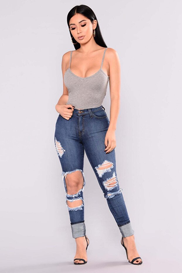 Fashionnova Gray Strappy Crop Blouse