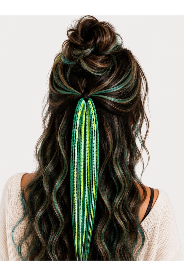 Green Twist Braided Hair Clip – Bohemian Festival Hair Accessory