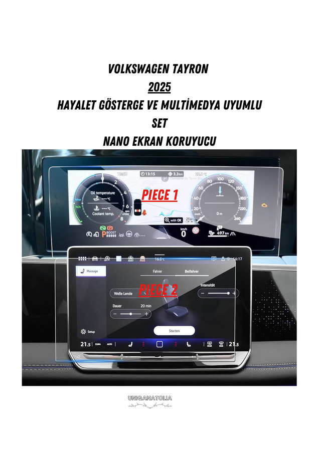 Volkswagen Tayron 2025 Ghost Instrument Cluster and Multimedia Compatible Set Nano Screen Protector