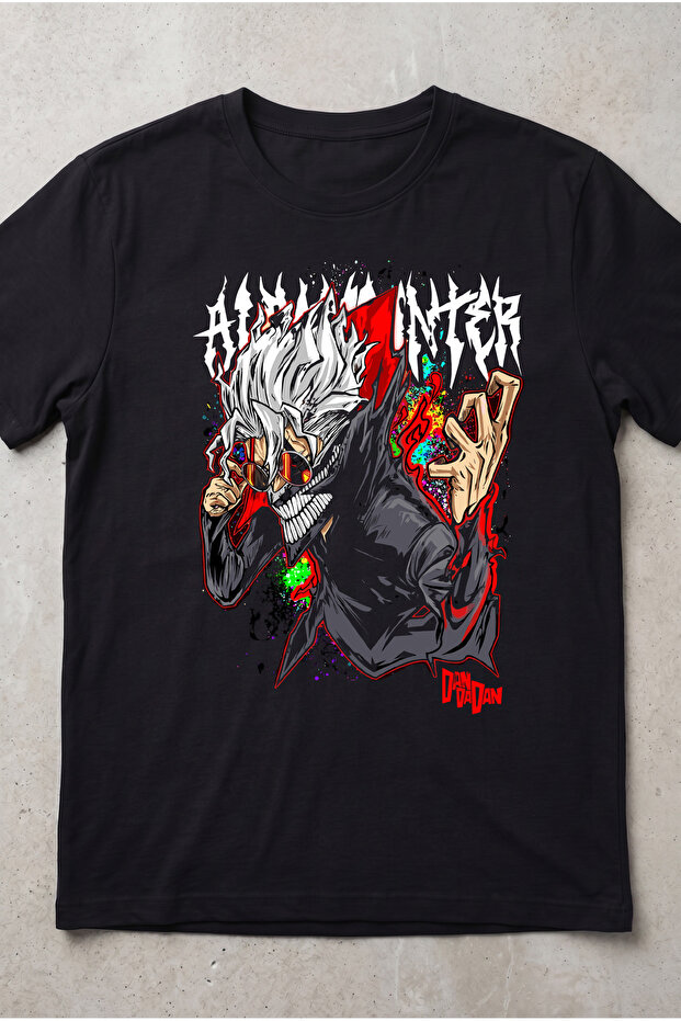Dandadan Okarun Alien Hunter Design Black Standard Fit Anime T-Shirt