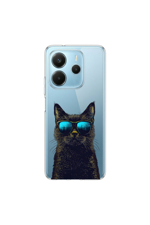 Redmi Note 14 Compatible Cool Animal 6 Design Transparent Case