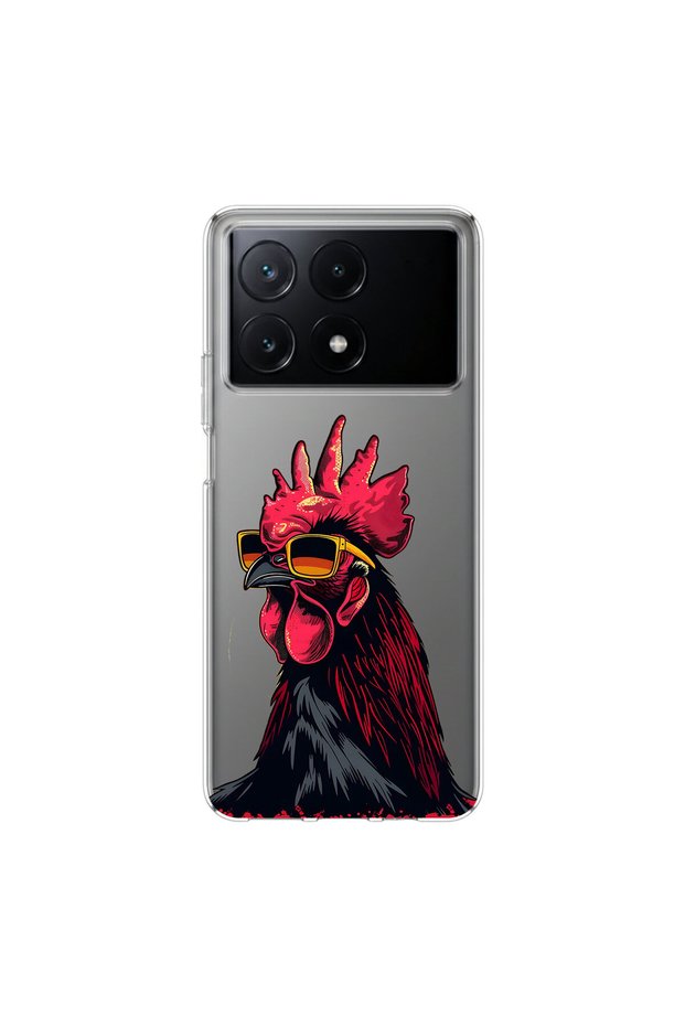 Poco X6 Pro Compatible Cool Animal 2 Design Transparent Case