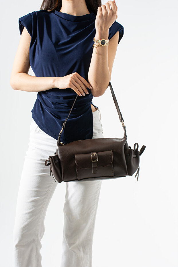 Mi̇lane Model Brown Women's Hand and Shoulder Bag