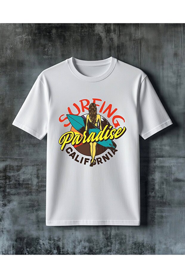 Surfing Paradise Printed Oversize T-Shirt