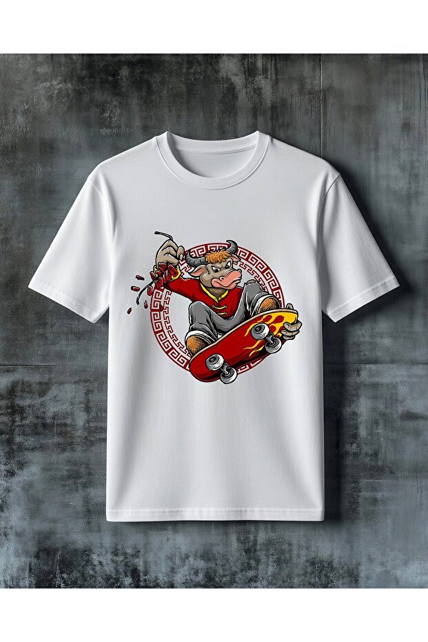 Boga Skateboard Printed Oversize T-Shirt