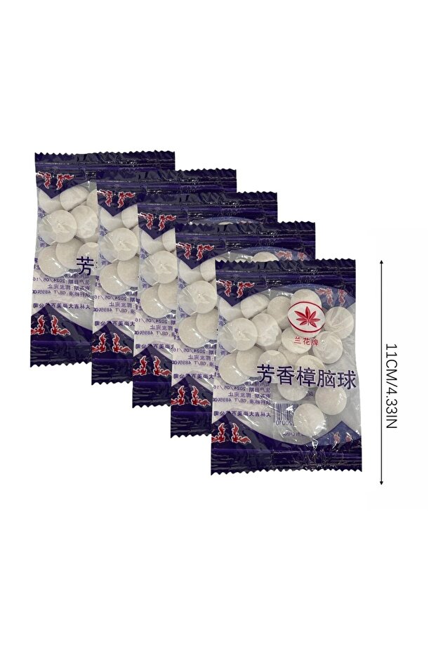 White 20pcs/Pack Wardrobe Odor Removal Insect-resistant Moth-proofing Natural Camphor Ball Drawer De