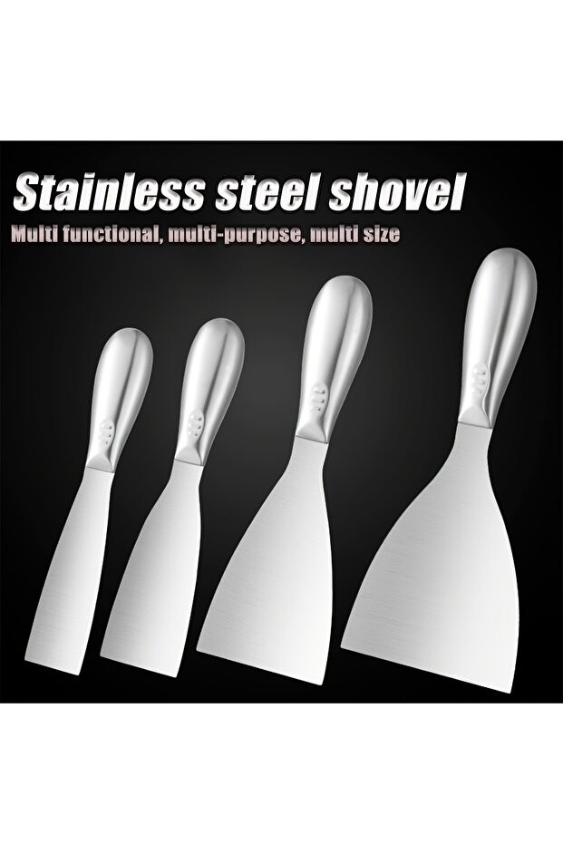 3inch 1.5-5in Premium Polished All-Stainless Steel Scraper – Professional Grade Putty Blade for Dryw