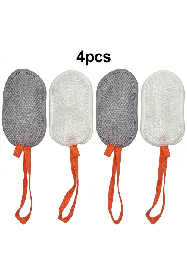 MULTI 4 pieces, soap bag bubble net, bath sponge scrub net pouch, soft double-sided household bubble
