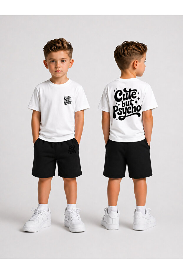 Children's T-Shirt and Shorts Set Printed Cotton Summer Combination
