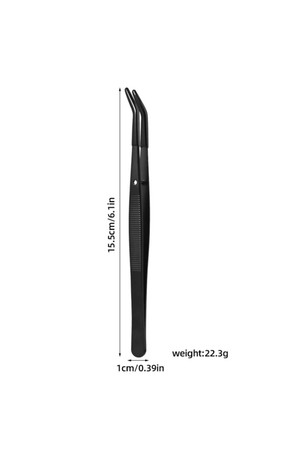 Single bend 1/5 Pieces Tweezers With Tips Tweezers PVC Silicone Coated Non Marring Flat Tip Ben...