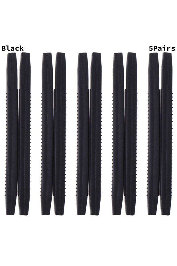 black-5 Pairs 5 Pairs Anti-Slip Glasses Leg Sets Silicone Tip Ear Grip Temple Hook For Glasses Spect