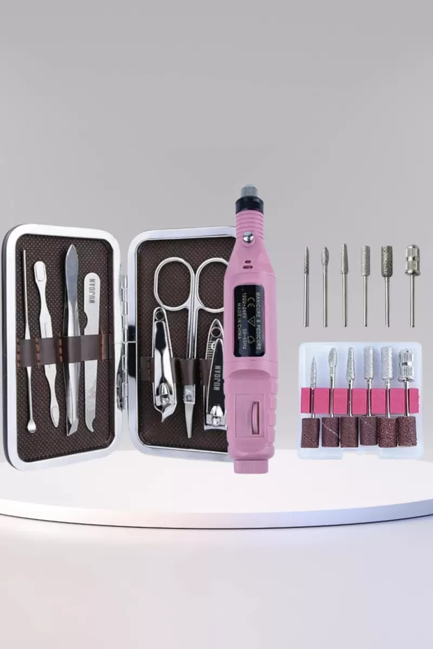 Manicure Pedicure Kit Set of Two Hand and Foot Care Callus Removal Prosthetic Nail Removal