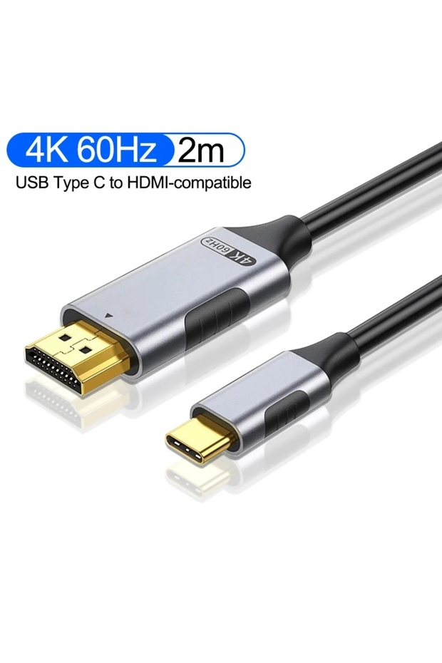 2m 4K60HZ 2m 4K USB C to HDMI-compatible Cable 30Hz 60Hz Type C to HDMI-compatible Adapter Thunderbo