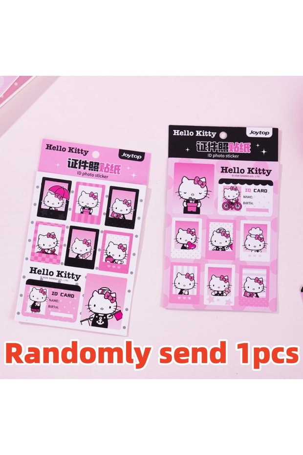 Joytop Randomly send 1pcs Genuine Sanrio Hello Kitty Stickers Cartoon Kt Cat Id Photo Sticker For Sc