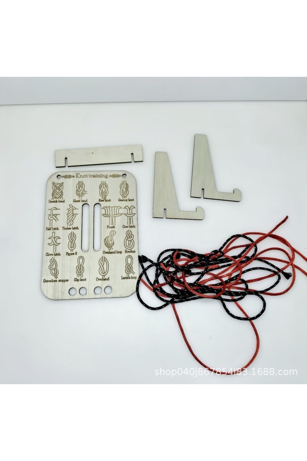 poplar wood Learn Knot Training Board Kit: Hands-On Practice for Reef/Square Knots in Outdoor Surviv