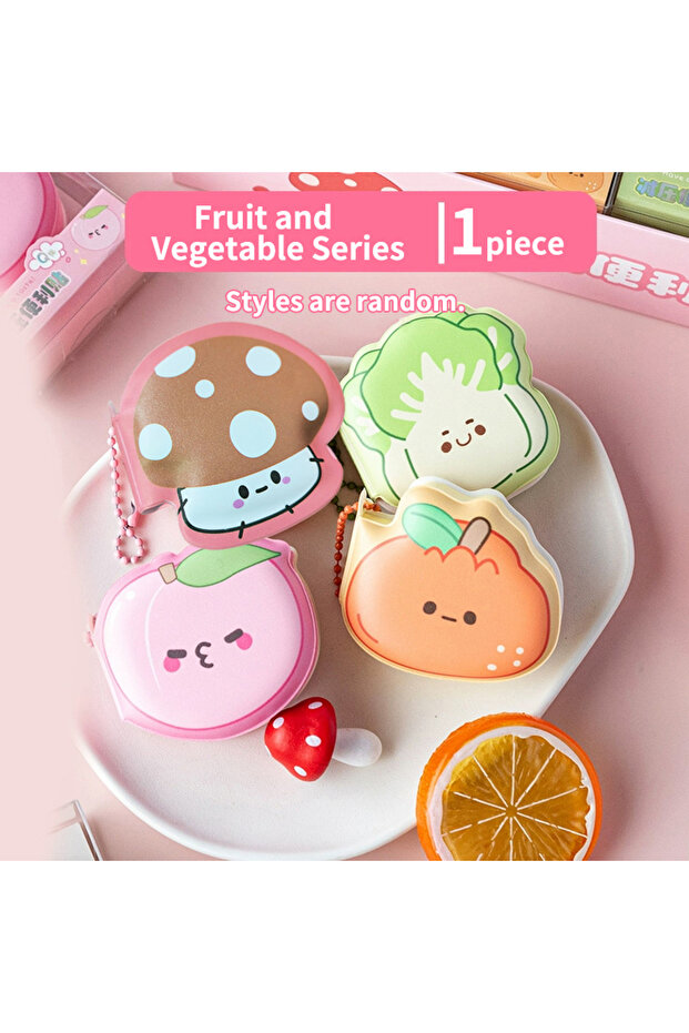 Style3-Random1 Cartoon Soft Silicone Cover Memo Pad Paper Sticky Notes Planner Sticker Dessert Game