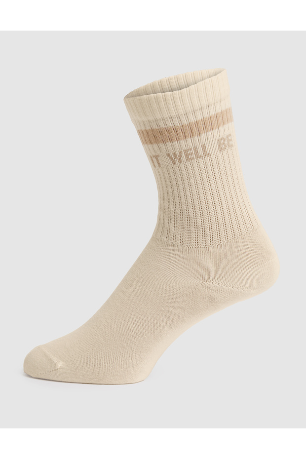 Women's Ecru Socks 50324494-Vr019