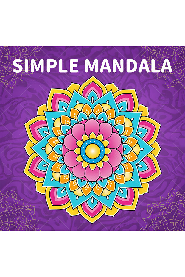 20x20cm 24pages SIMPLE MANDALA Coloring Book Simple Joys Stress Relief Drawing Book Perfect Gift for