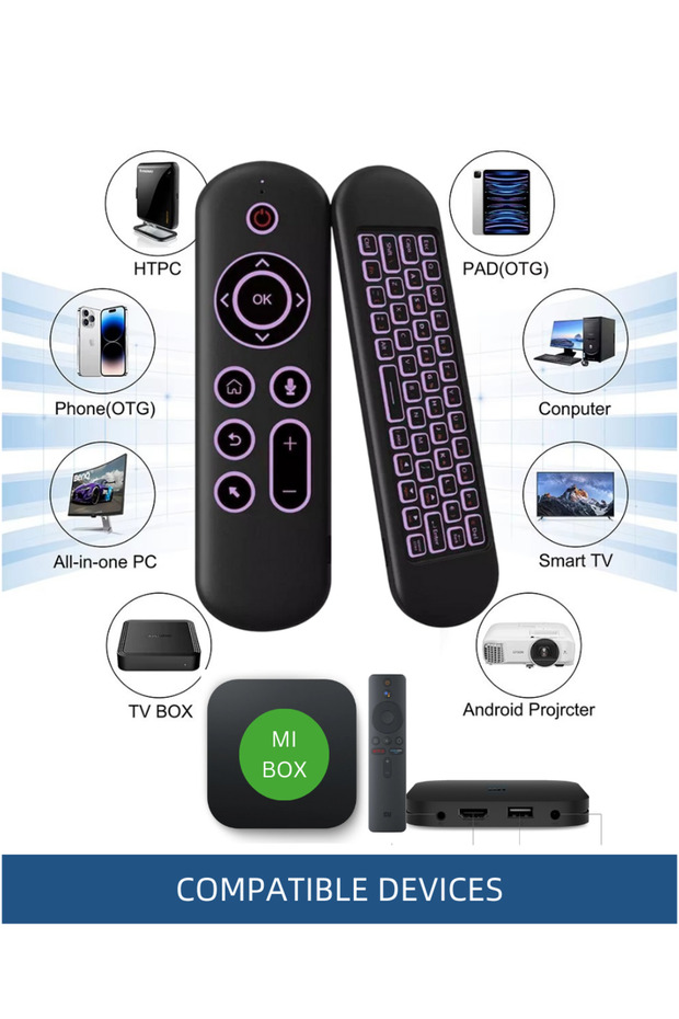 M5 Air Mouse Remote – Wireless Smart TV & Android Box Voice Control Remote - 4