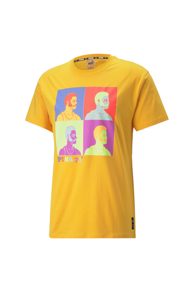 Men Rebound Short Sleeve Basketball Tee 6 - Yellow