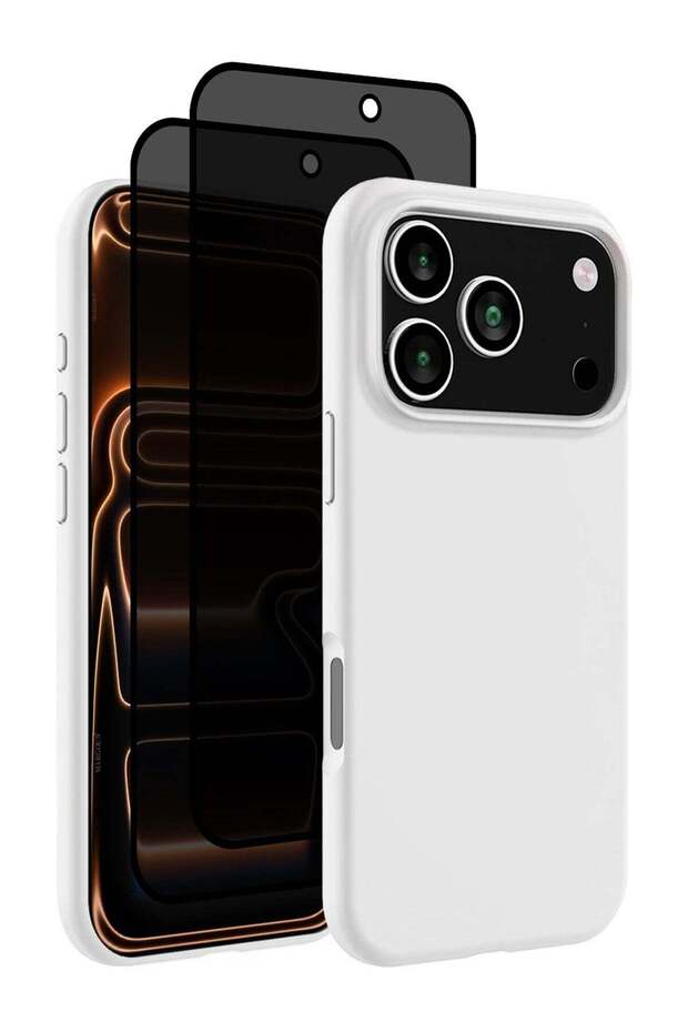 3Packs Liquid Silicone Protective Phone Case for iPhone 17 Pro Max - White-5
