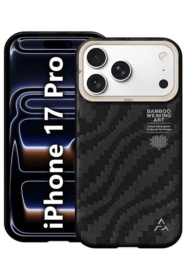 Bamboo Fiber Protective Case for iPhone 17 Pro – Ultra Durable, Lightweight & Premium Design Black