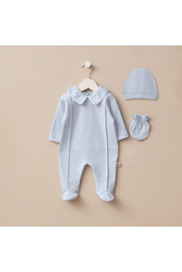 Newborn Girls' and Boys' Cotton Elegant Design Mawlid Special Occasion Romper Set Hospital Discharge Set