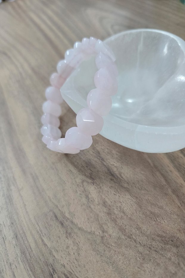 Certified Pink Quartz Roleks Natural Stone Bracelet